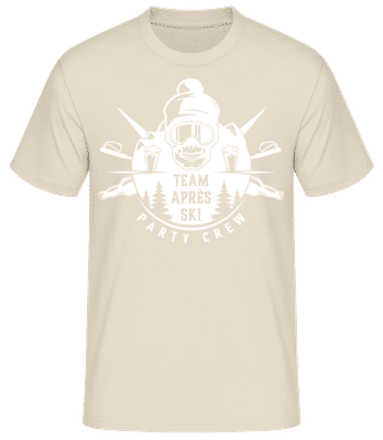 Team Après Ski - Männer Basic T-Shirt - Creme - Vorne