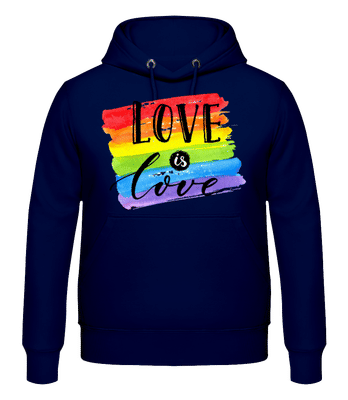 Love Is Love - Sweat à capuche Homme - Bleu marine - Devant