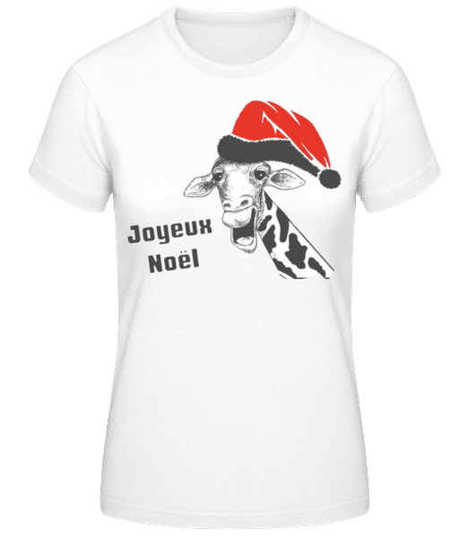 Aperçu: Joyeux Noël Gris - T-shirt femme B&C - Blanc - Devant