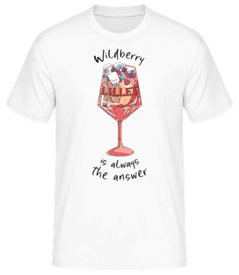 Wildberry Lillet Is Allways The Answer - Männer Basic T-Shirt - Weiß - Vorne