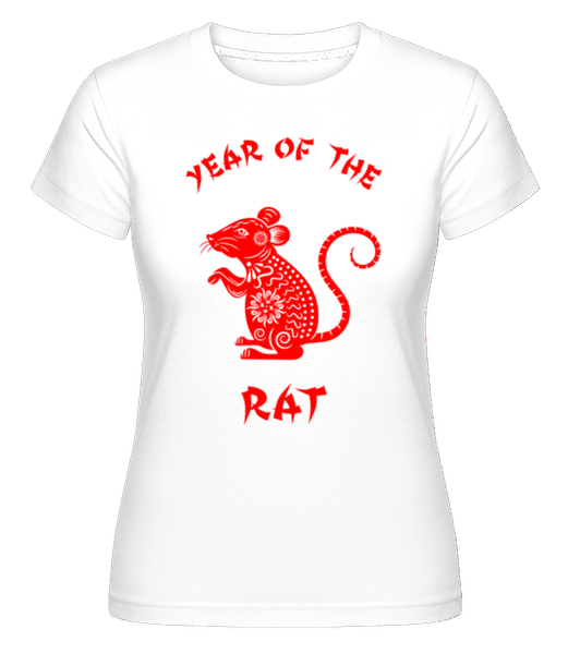 Preview: Chinese Zodiac Year Of The Rat - Shirtinator Women's T-Shirt - White - Front