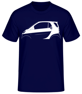 'Smart Fortwo (W451)' Silhouette - Männer Basic T-Shirt - Marine - Vorne