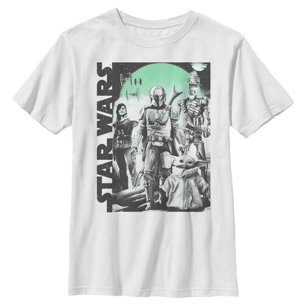 Aperçu: Star Wars - The Mandalorian - Skupina Group Poster - Enfant T-shirt - Blanc - Devant
