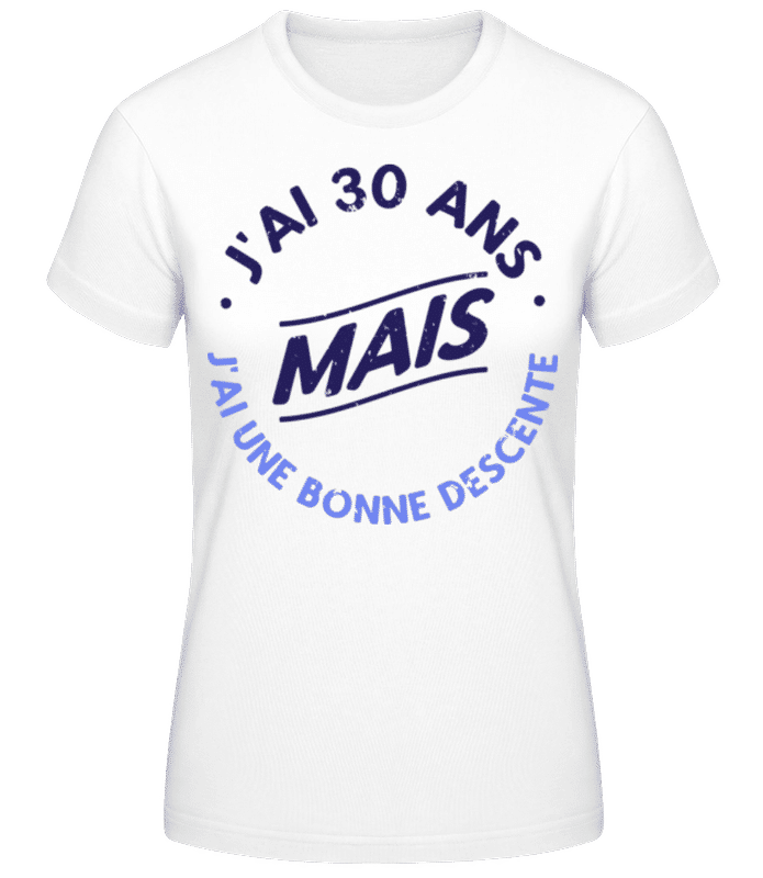 Aperçu: J'ai 30 Ans - T-shirt standard Femme - Blanc - Devant