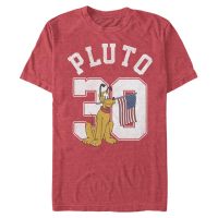 Disney Classics - Mickey Mouse - Pluto Collegiate - Men's T-Shirt - Heather red - Front