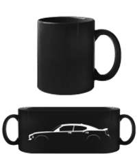 'Dodge Charger SRT8' Silhouette - Černý hrnek - Černá - Napřed