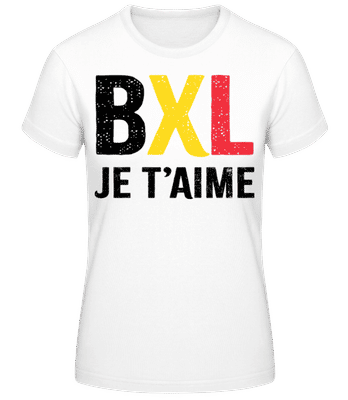 BXL Je T’aime Bruxelles Ixelles Belgique - T-shirt standard Femme - Blanc - Devant