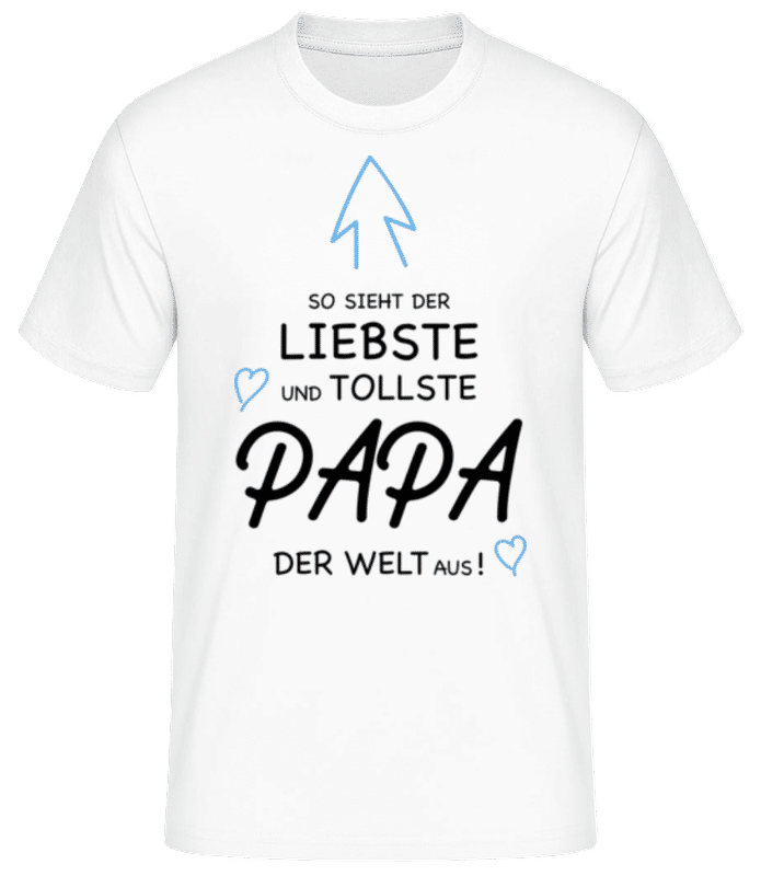 Vorschau: So Sieht Papa Aus - Männer Basic T-Shirt - Weiß - Vorne