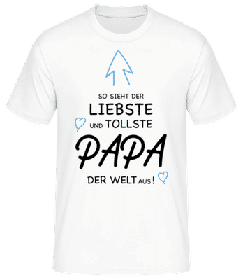 So Sieht Papa Aus - Männer Basic T-Shirt - Weiß - Vorne