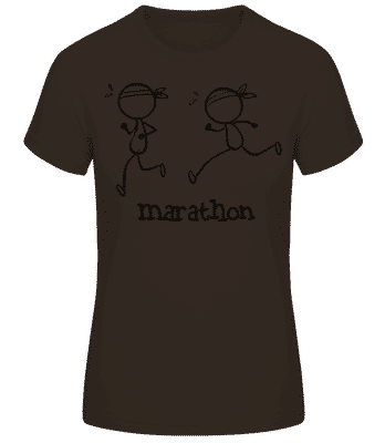 Marathon Icon - Women's Basic T-Shirt - Brown - Front
