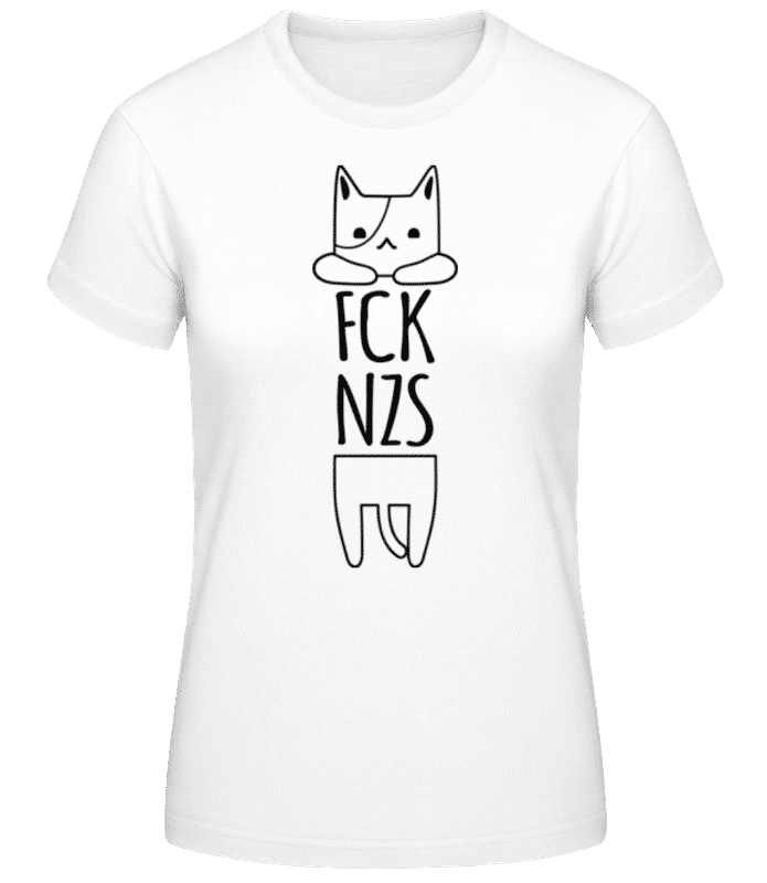Vorschau: FCK NZS Katze - Frauen Basic T-Shirt - Weiß - Vorne
