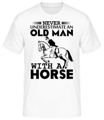Old Man With Horse - T-shirt standard Homme - Blanc - Devant