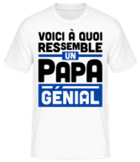 Papa Génial - T-shirt standard Homme - Blanc - Devant