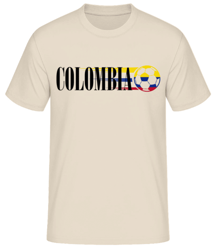 Vorschau: Colombia - Männer Basic T-Shirt - Creme - Vorne