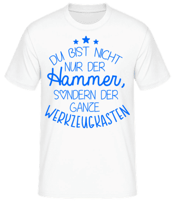 Du Bist Der Werkzeugkasten - Männer Basic T-Shirt - Weiß - Vorne