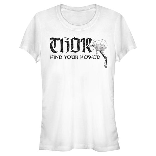 Aperçu: Marvel - Avengers - Thor Power of - Femme T-shirt - Blanc - Devant