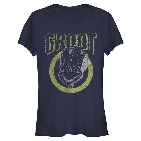 Aperçu: Marvel - Les Gardiens de la Galaxie - Groot Grunge - Femme T-shirt - Bleu marine - Devant