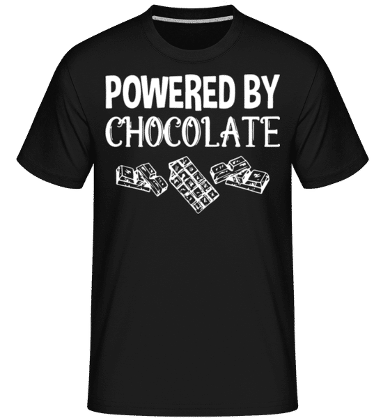 Preview: Powered by Chocolate -  Shirtinator Men's T-Shirt - Black - Front