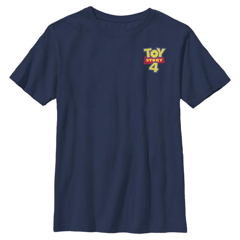 Preview: Pixar - Toy Story - Logo Chest Color - Kids T-Shirt - Navy - Front