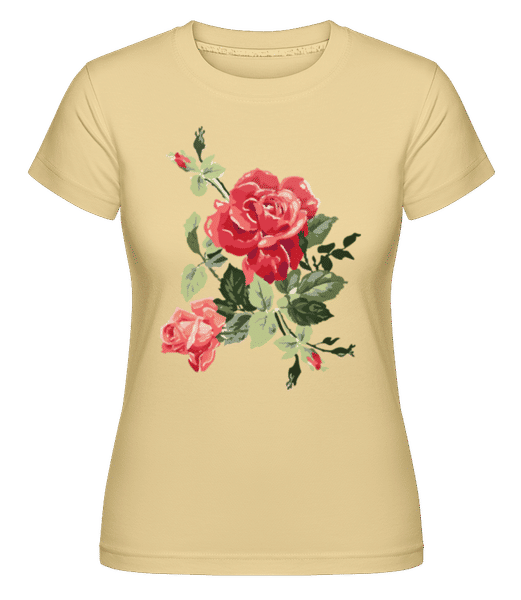 Preview: Red Roses -  Shirtinator Women's T-Shirt - Yellow - Front