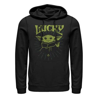 Star Wars - The Mandalorian - Grogu Force of Luck - St. Patrick's Day - Unisex Hoodie - Black - Front