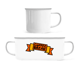 Coffee Break Logo · Tasse Émaillée