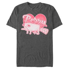 Disney Classics - Phineas y Ferb - Perry Platypus Love - Hombres Camiseta