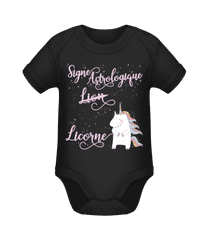 Signe Astrologique Licorne Lion · Body manches courtes bio