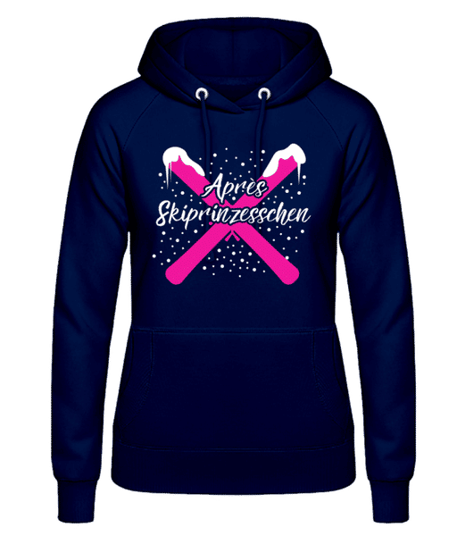 Vorschau: Après Skiprinzesschen - Frauen Hoodie - Marine - Vorne