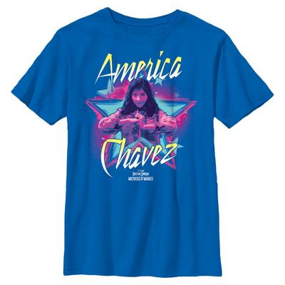Marvel - Doctor Strange - America Chavez Chavez Star - Enfant T-shirt - Bleu royal - Devant