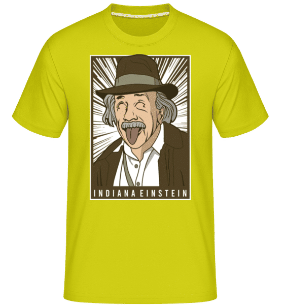 Preview: Indiana Jones Einstein -  Shirtinator Men's T-Shirt - Lime - Front