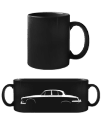 'Jaguar 420' Silhouette - Schwarze Tasse - Schwarz - Vorne