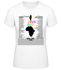 Live Aid Lineup - T-shirt standard Femme - Blanc - Devant