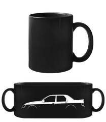 'Ford Sierra Sapphire RS C.' Silhouette · Schwarze Tasse
