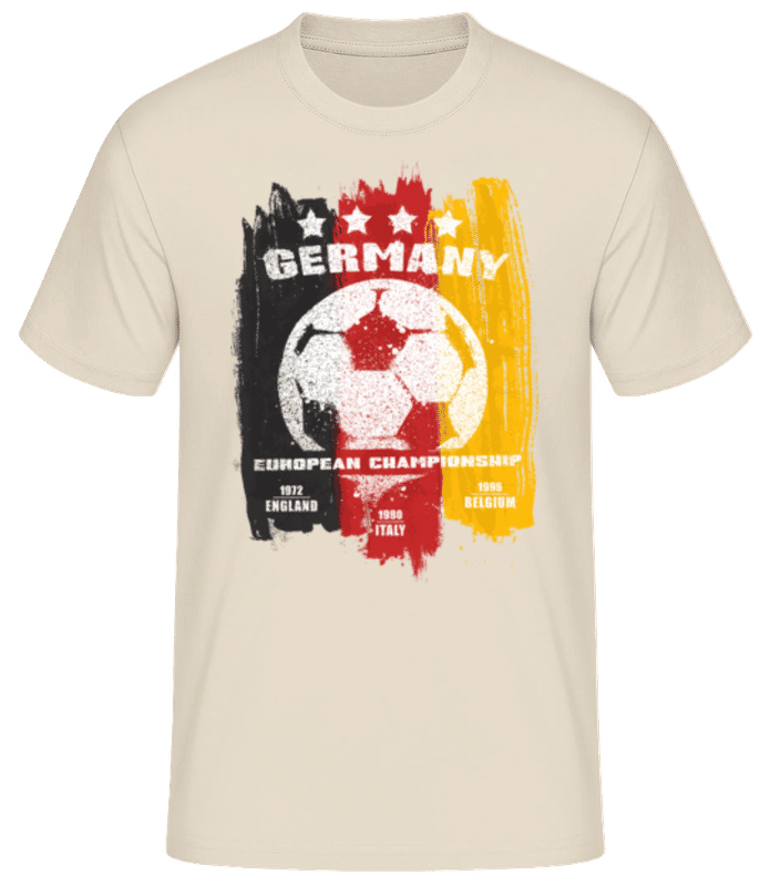 Vorschau: Football Germany - Männer Basic T-Shirt - Creme - Vorne