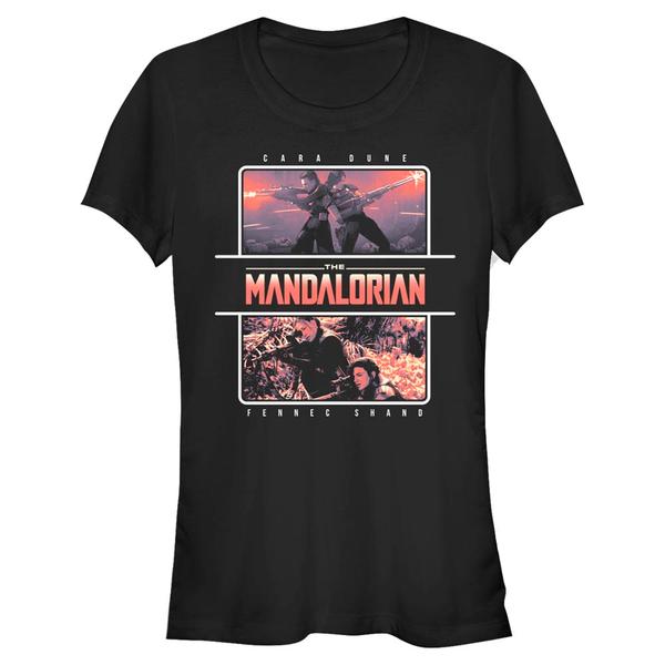 Aperçu: Star Wars - The Mandalorian - Cara Dune MandoMon Epi6 Chased - Femme T-shirt - Noir - Devant