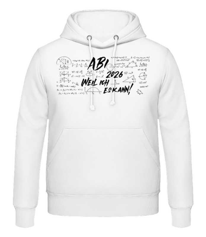 Vorschau: Abi Weil Ich Es Kann - Männer Hoodie - Weiß - Vorne