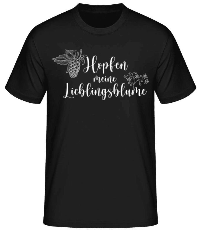 Vorschau: Hopfen Meine Lieblingsblume - Männer Basic T-Shirt - Schwarz - Vorne