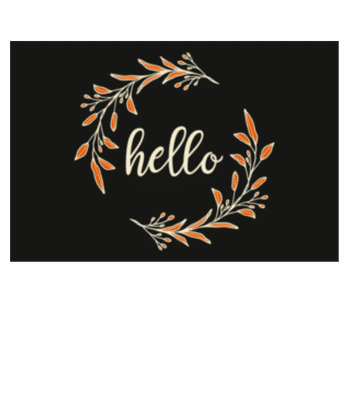 Hello Flowers - Paillasson - Blanc - Devant