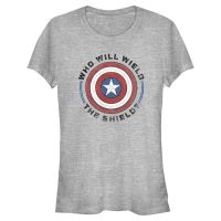 Marvel - 	The Falcon and the Winter Soldier - Logo Wield Shield - Frauen T-Shirt - Grau meliert - Vorne