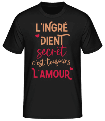 L'ingrédient Secret  L'amour - T-shirt standard Homme - Noir - Devant