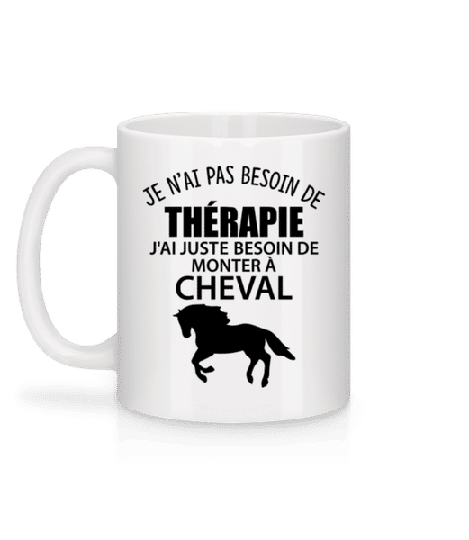 Aperçu: Monter À Cheval - Mug en céramique blanc - Blanc - Derrière