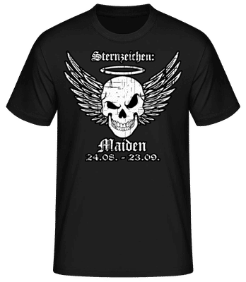 Metal Sternzeichen Maiden - Männer Basic T-Shirt - Schwarz - Vorne