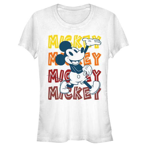 Aperçu: Disney Classics - Mickey Mouse - Mickey Mouse Hipster Mickey - Femme T-shirt - Blanc - Devant