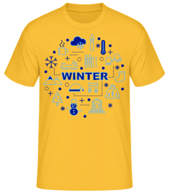 Winter Symbols - T-shirt standard Homme - Jaune doré - Devant