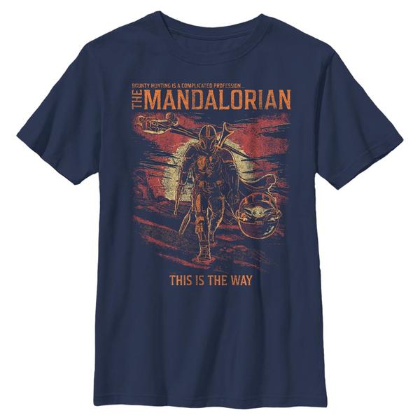 Aperçu: Star Wars - The Mandalorian - Skupina The Good The Bad The Mando - Enfant T-shirt - Bleu marine - Devant