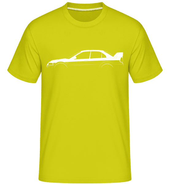 Preview: 'Mitsubishi Lanc. Evo. VI TM' SIlhouette - Shirtinator Men's T-Shirt - Lime - Front