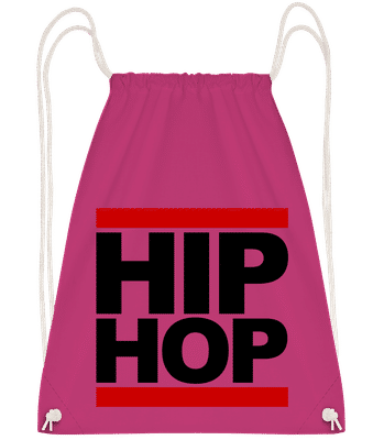 Hip Hop Logo - Drawstring Backpack - Magenta - Vorn