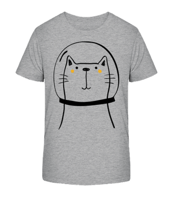 Chat De L'Espace - T-shirt bio Enfant Stanley Stella 2.0 - Gris chiné - Devant
