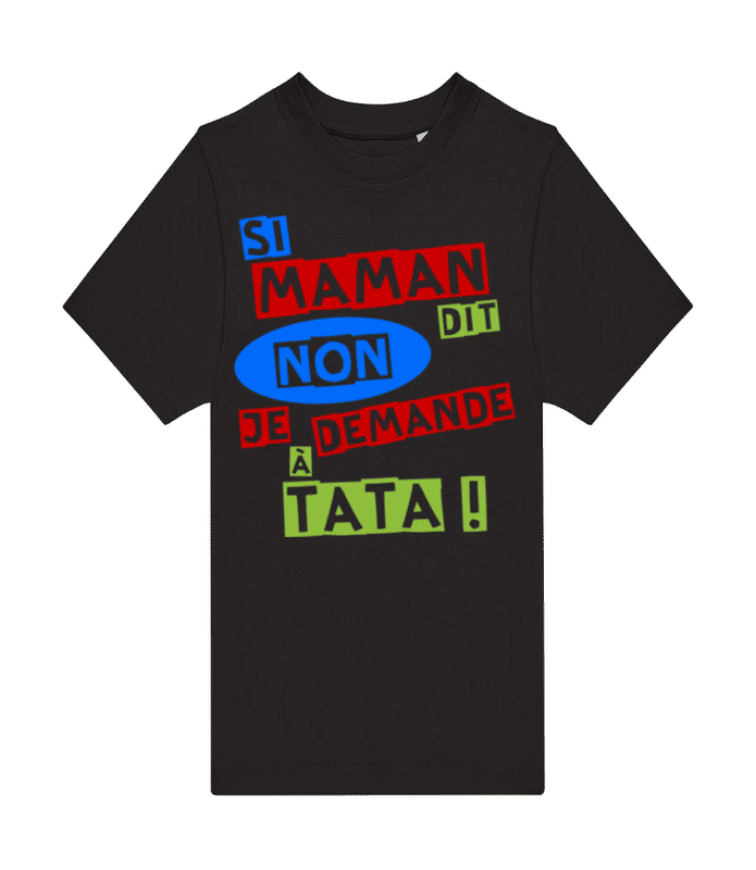 Aperçu: Je Demande À Tata - T-shirt homme B&C - Noir - Devant